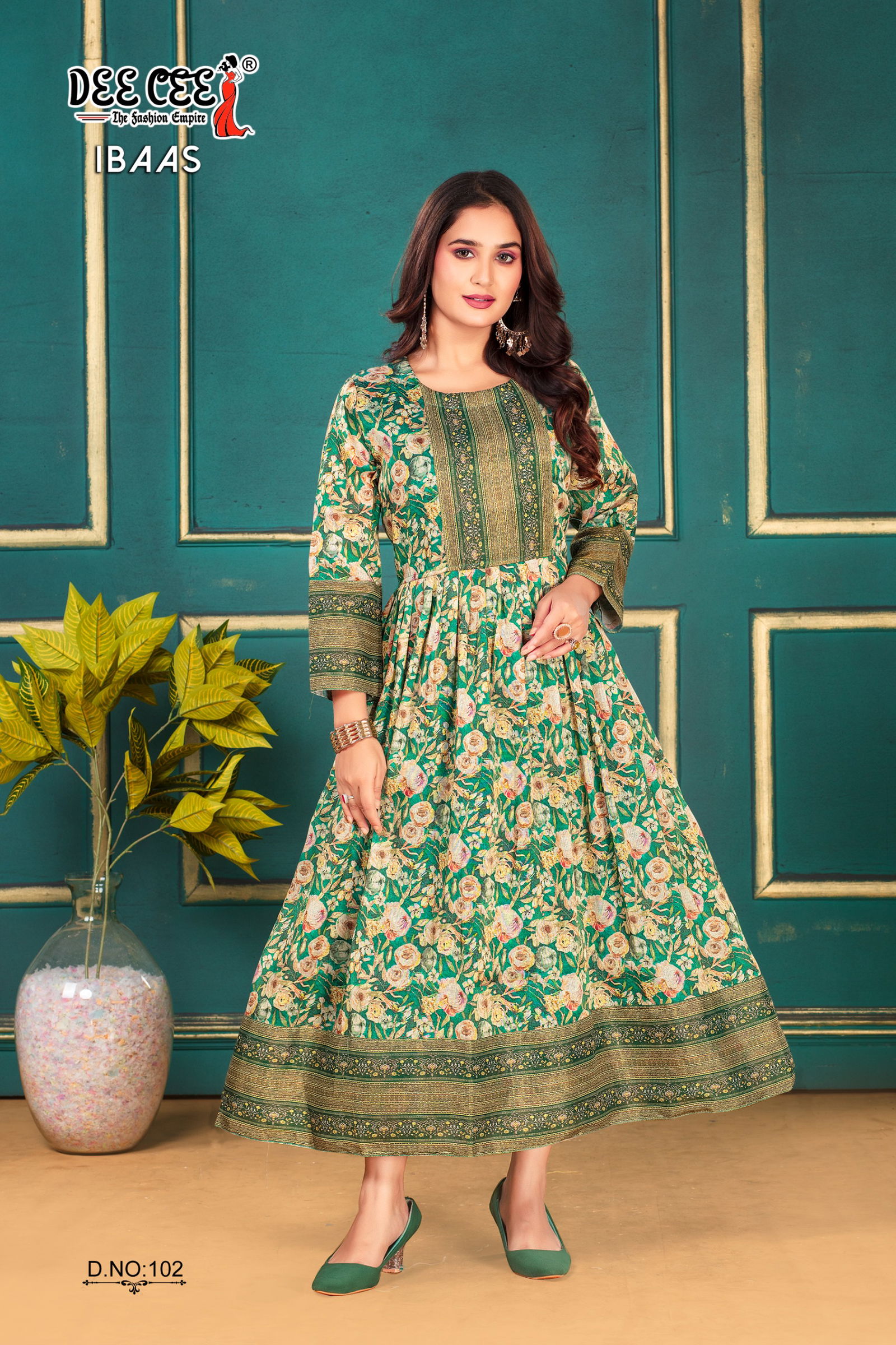 Ibaas By Deecee Zari Silk Digital Printed Long Kurtis Wholesale Market